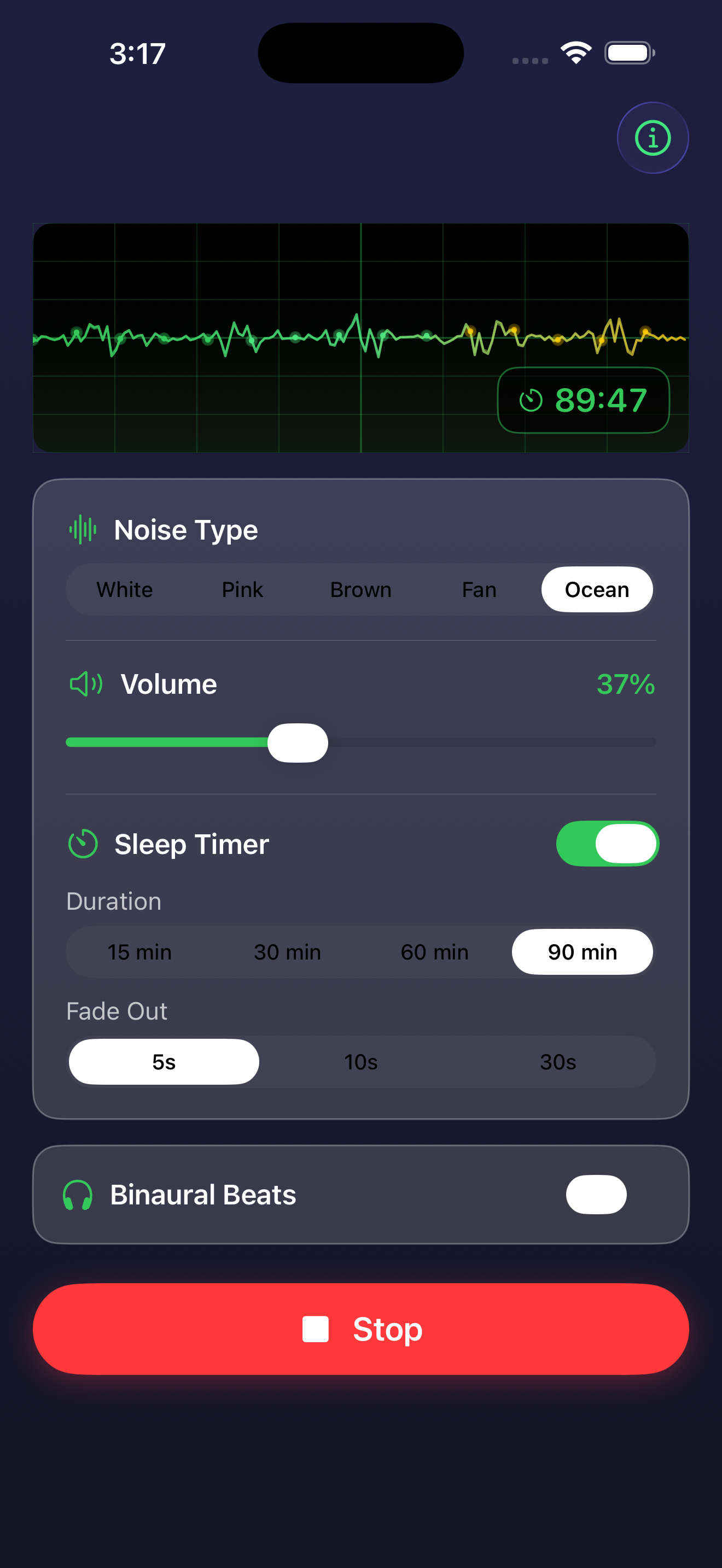 SleepNoize Main Interface